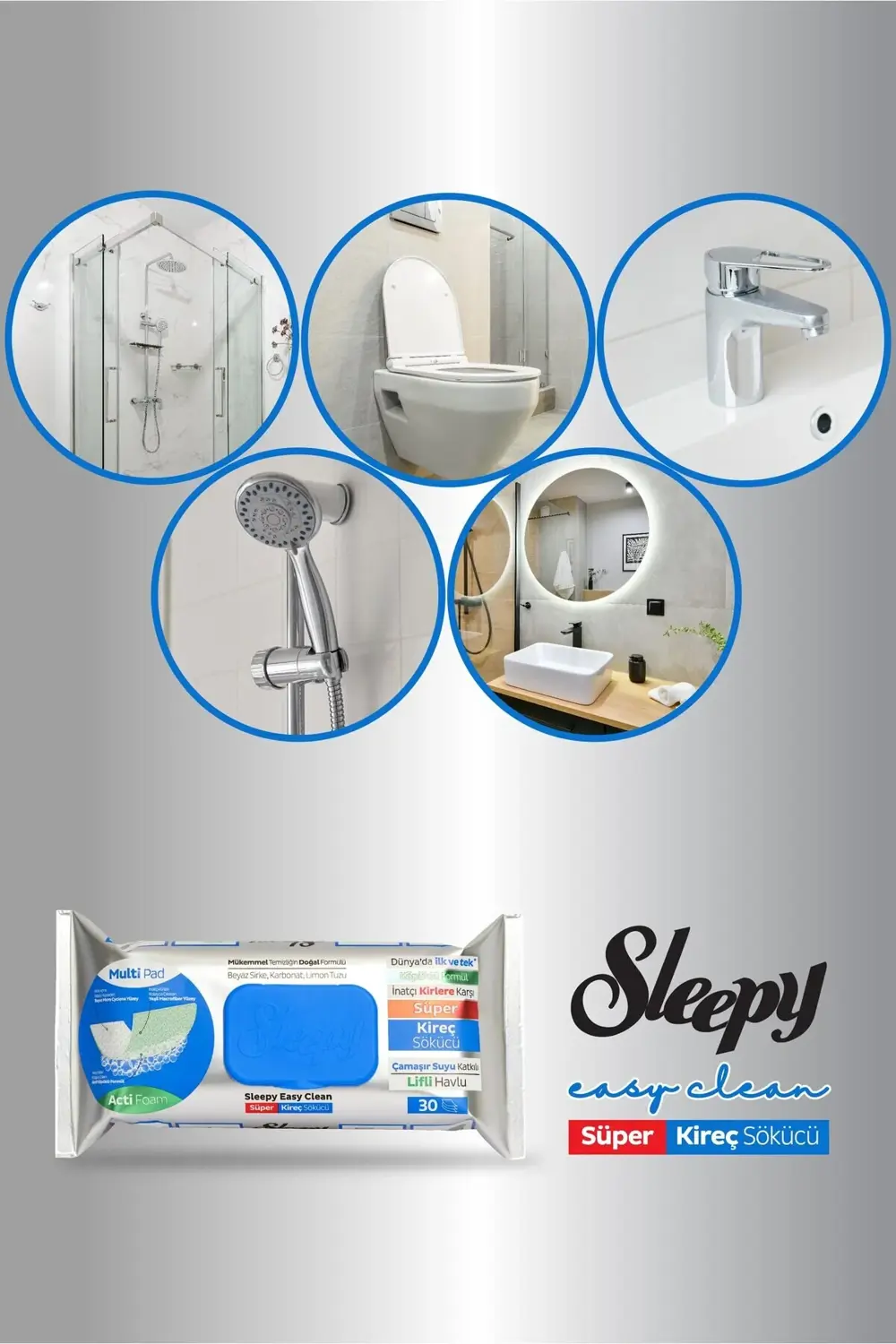 Easy Clean Süper Kireç Sökücü Yüzey Temizlik Havlusu&mendili 12x3