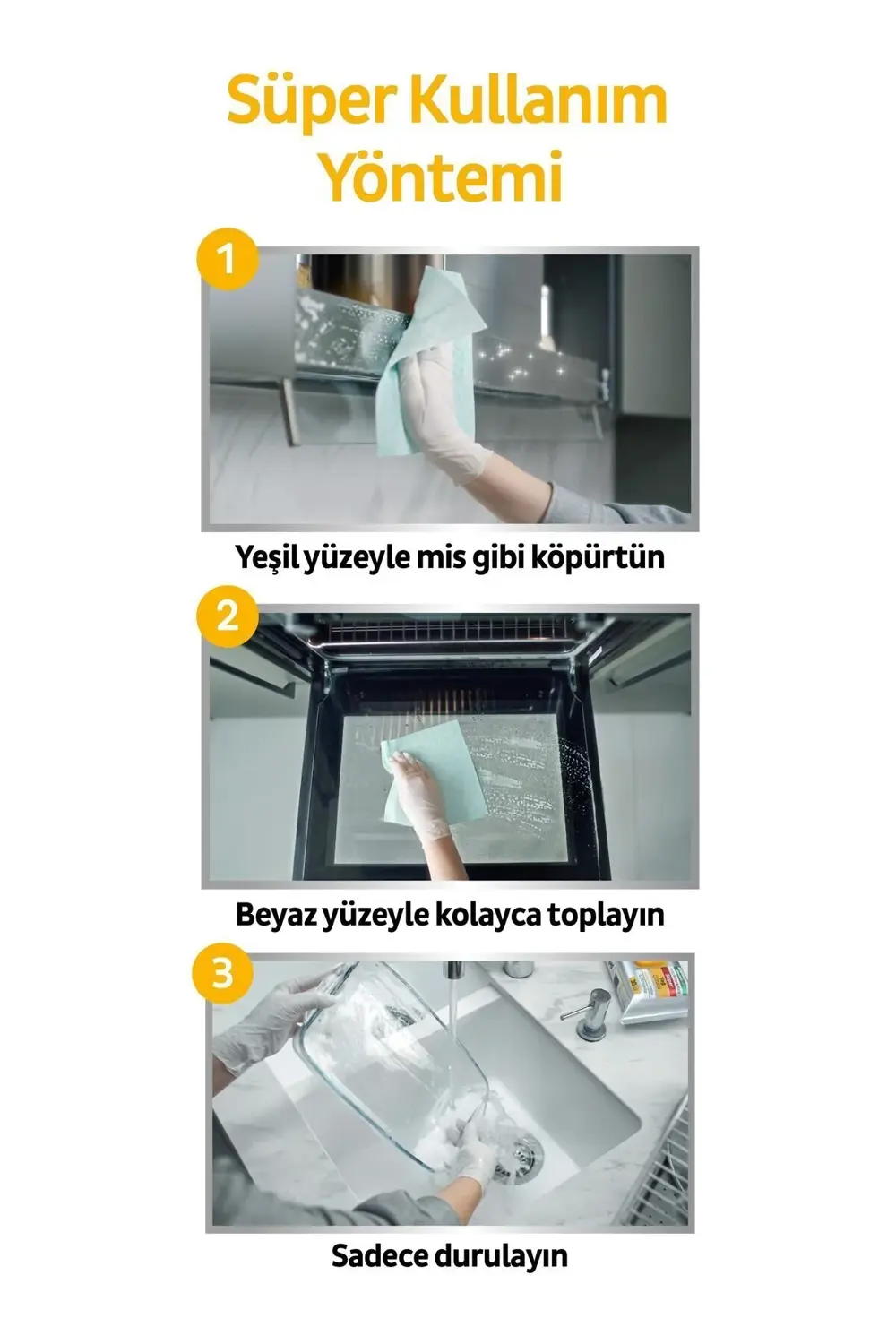 Easy Clean Süper Yağ Çözücü Yüzey Temizlik Havlusu&mendili 12x30
