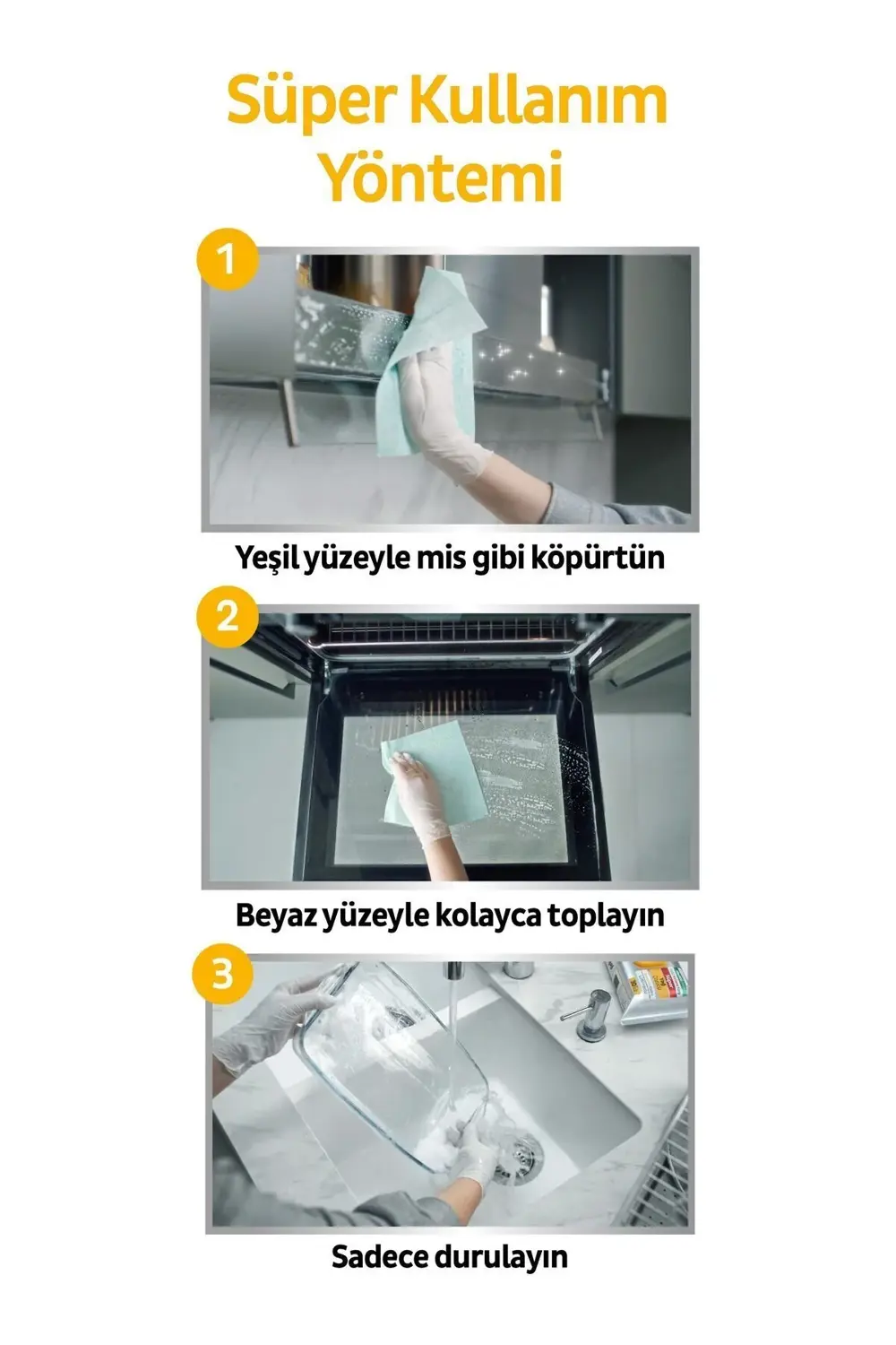 Easy Clean Süper Yağ Çözücü Yüzey Temizlik Havlusu&Mendili 30 Yap