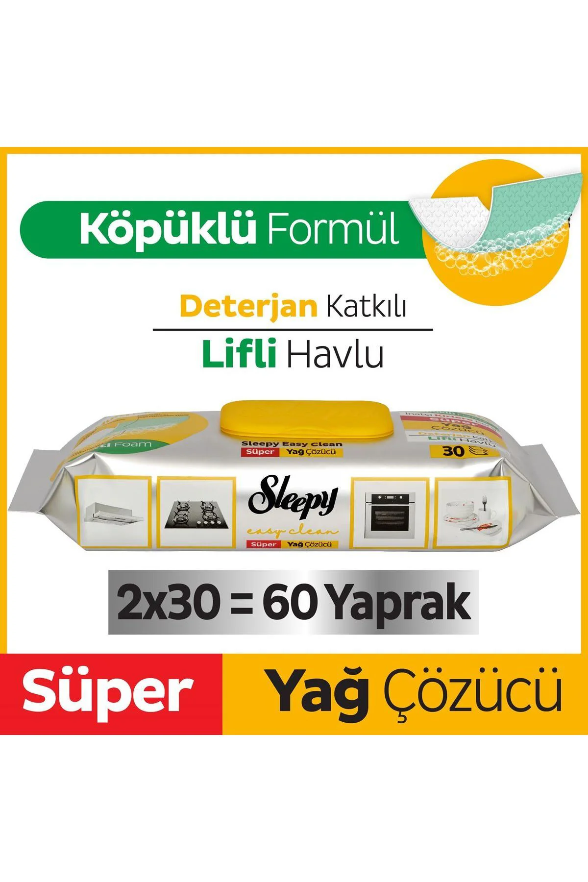 Easy Clean Süper Yağ Çözücü Yüzey Temizlik Havlusu&mendili 2x30 (60 YAPRAK) Easy Clean Süper Yağ Çözücü Yüzey Temizlik Havlusu&mendili 2x30 (60 YAPRAK) Fiyatı, Yorumları ve Özellikleri