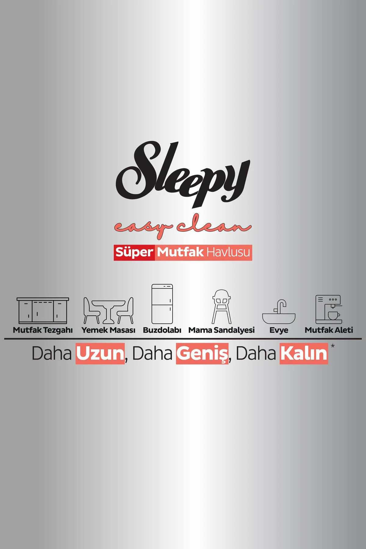 Easy Clean Süper Yüzey Temizlik Mutfak Havlusu&Mendili Greyfurt Y