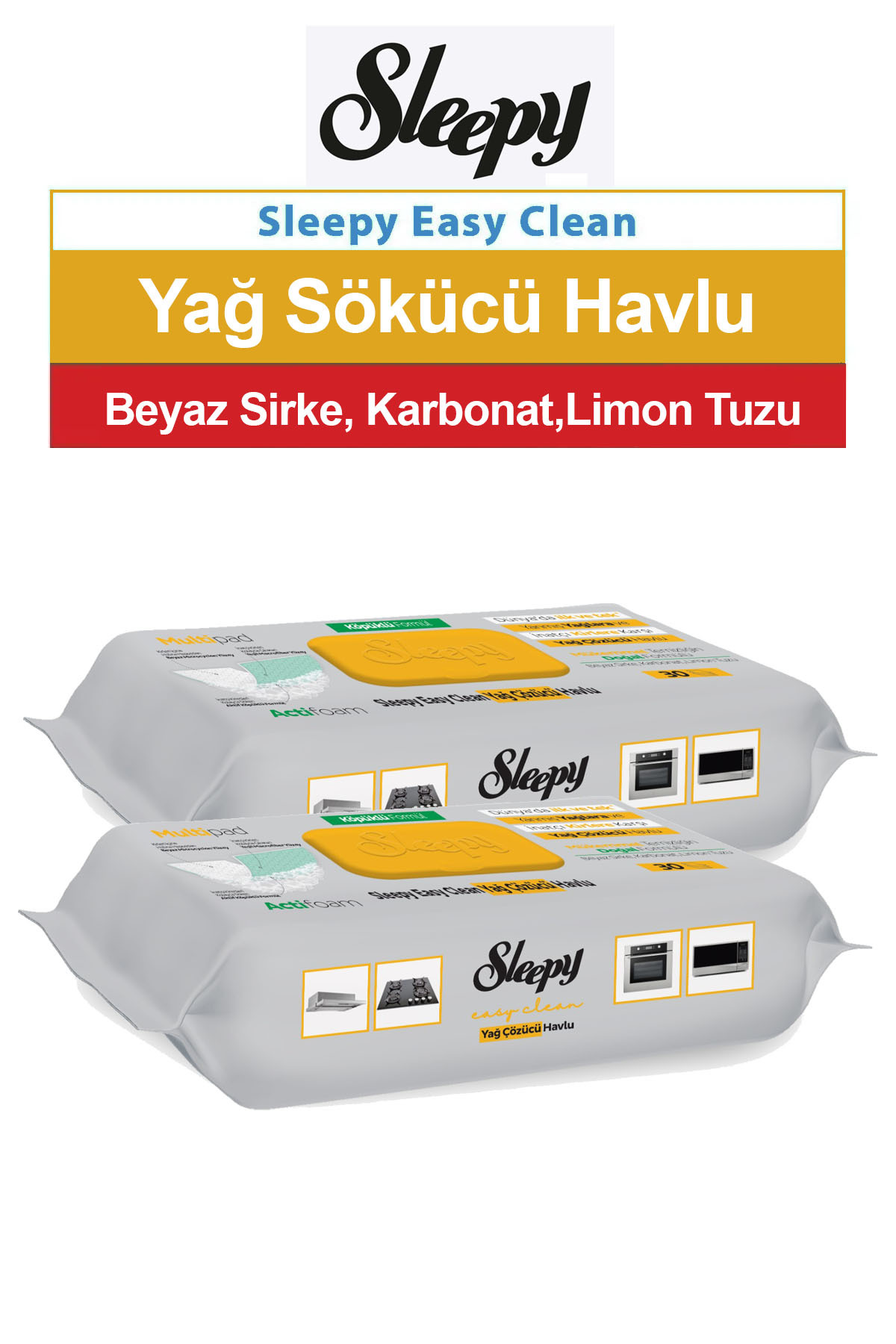 Easy Clean Yağ Çözücü Havlu 30'lu 2 Paket