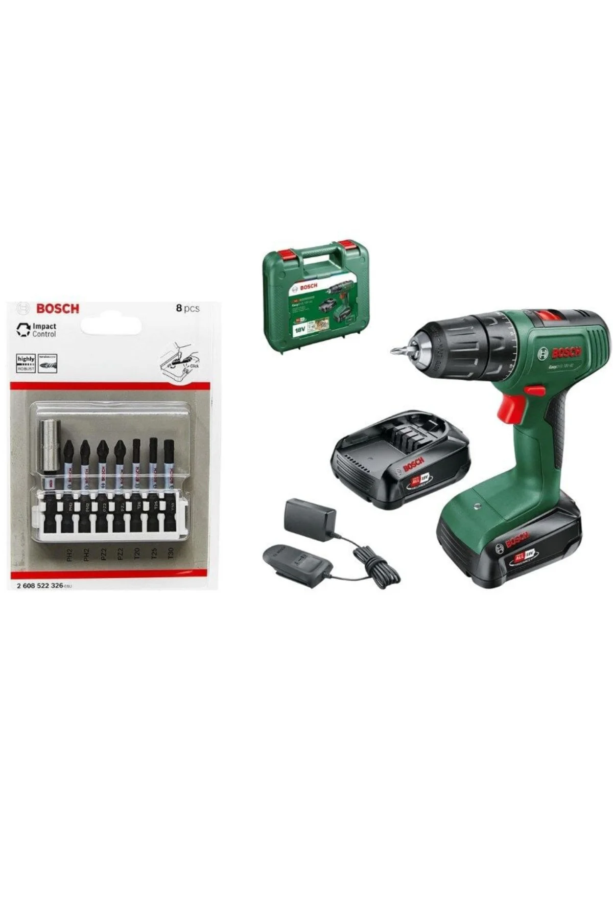 Easydrill 18v-40 2.0ah Çift Akülü Matkap + Impact Control Vidalam