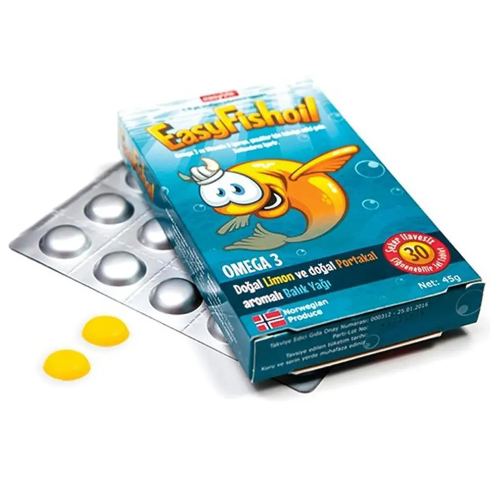 Easyfishoil Omega 3 Çocuk Çiğnenebilir 30 Jel Tablet Easyfishoil Omega 3 Çocuk Çiğnenebilir 30 Jel Tablet