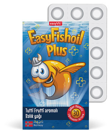 Easyvit Easyfishoil Plus Balik Yaği Tutti Frutti Aromali 30 Çiğnenebilir 