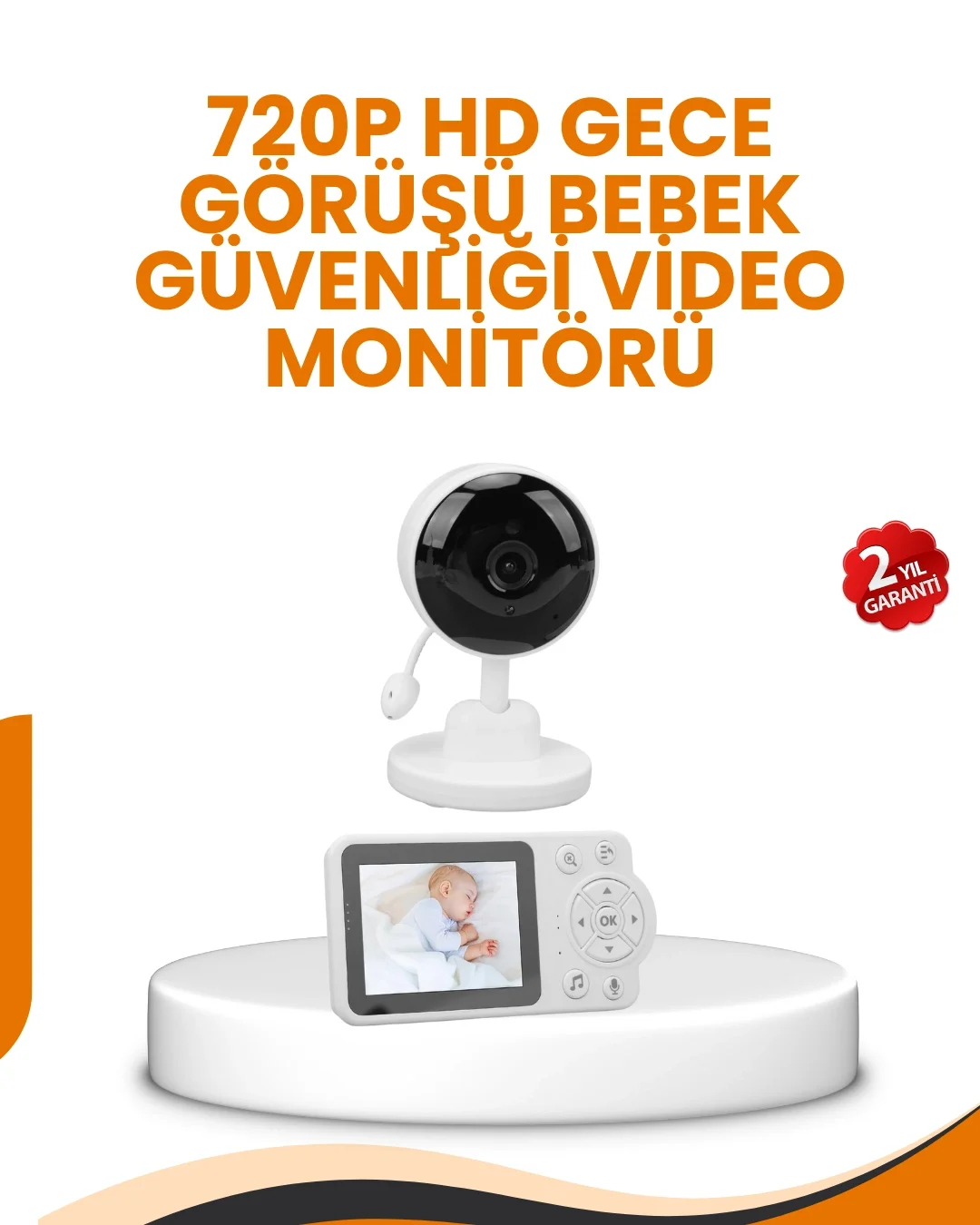 Ebeveyn Kontrollü 2.8 İnç Bebek Monitörü Güvenli İzleme Fiyatı, Yorumları ve Özellikleri