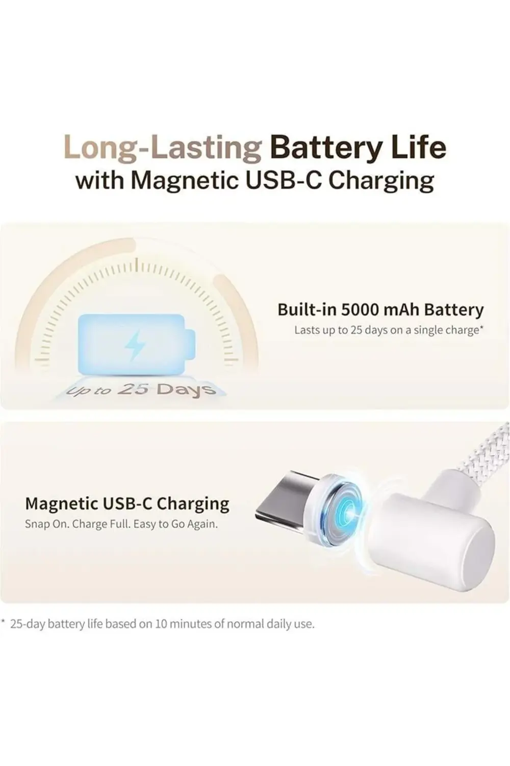 EBO ROLA Mini 2K Pet Kamera Robot, Mobil ve Şarj Edilebilir, 2 Yö