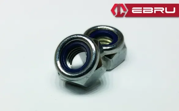 Ebru Altıköşe Fiberli Somun M6 - 100 Adet
