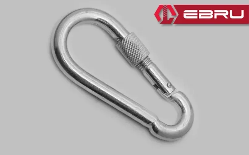 Ebru Vidalı Karabina, Kanca, Çengel 11mm - 10 Adet
