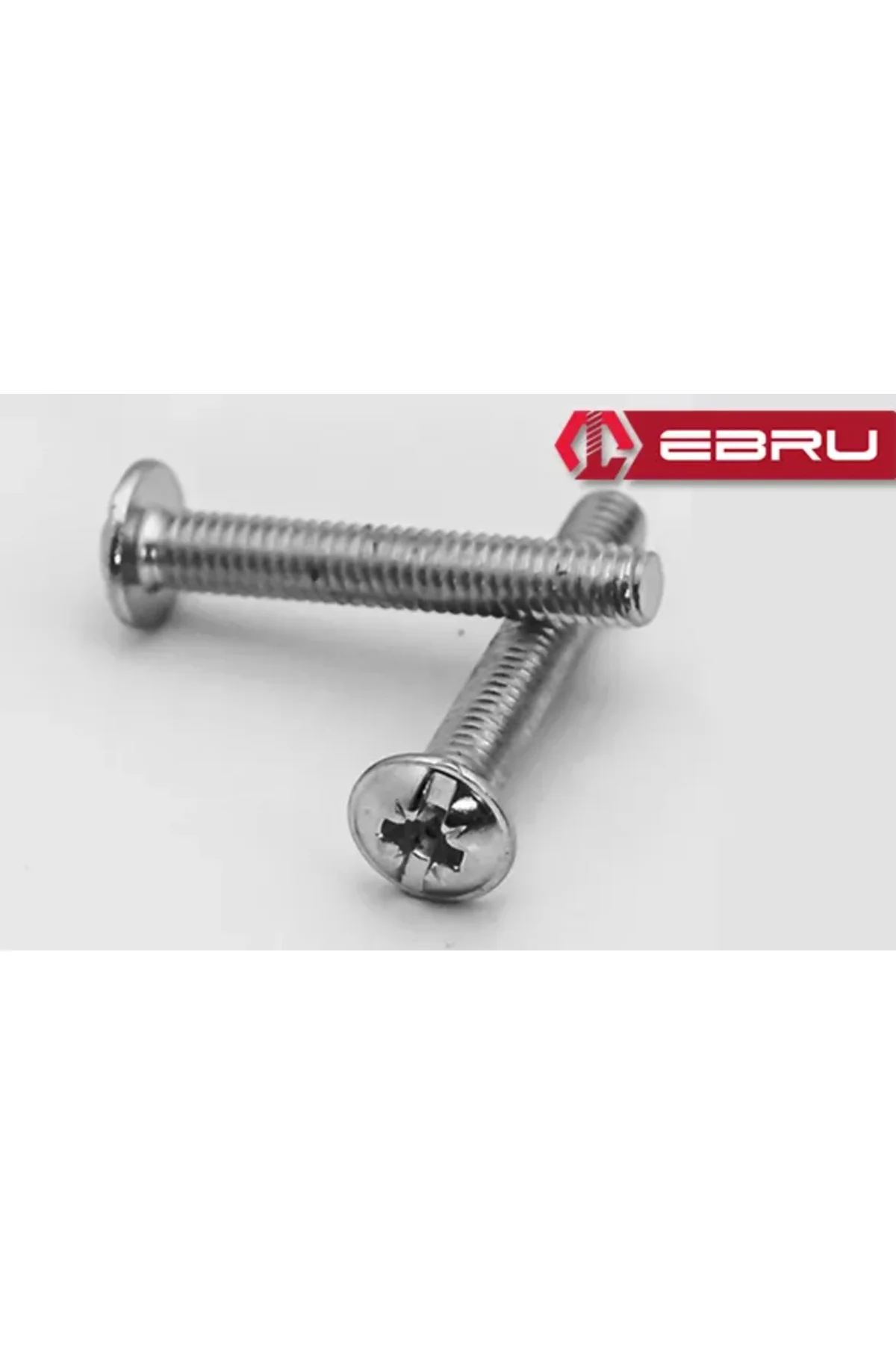 Ebru Yuvarlak Yıldız Başlı RYSB Kulp Vidası, Civata M4x22 - 500 Adet