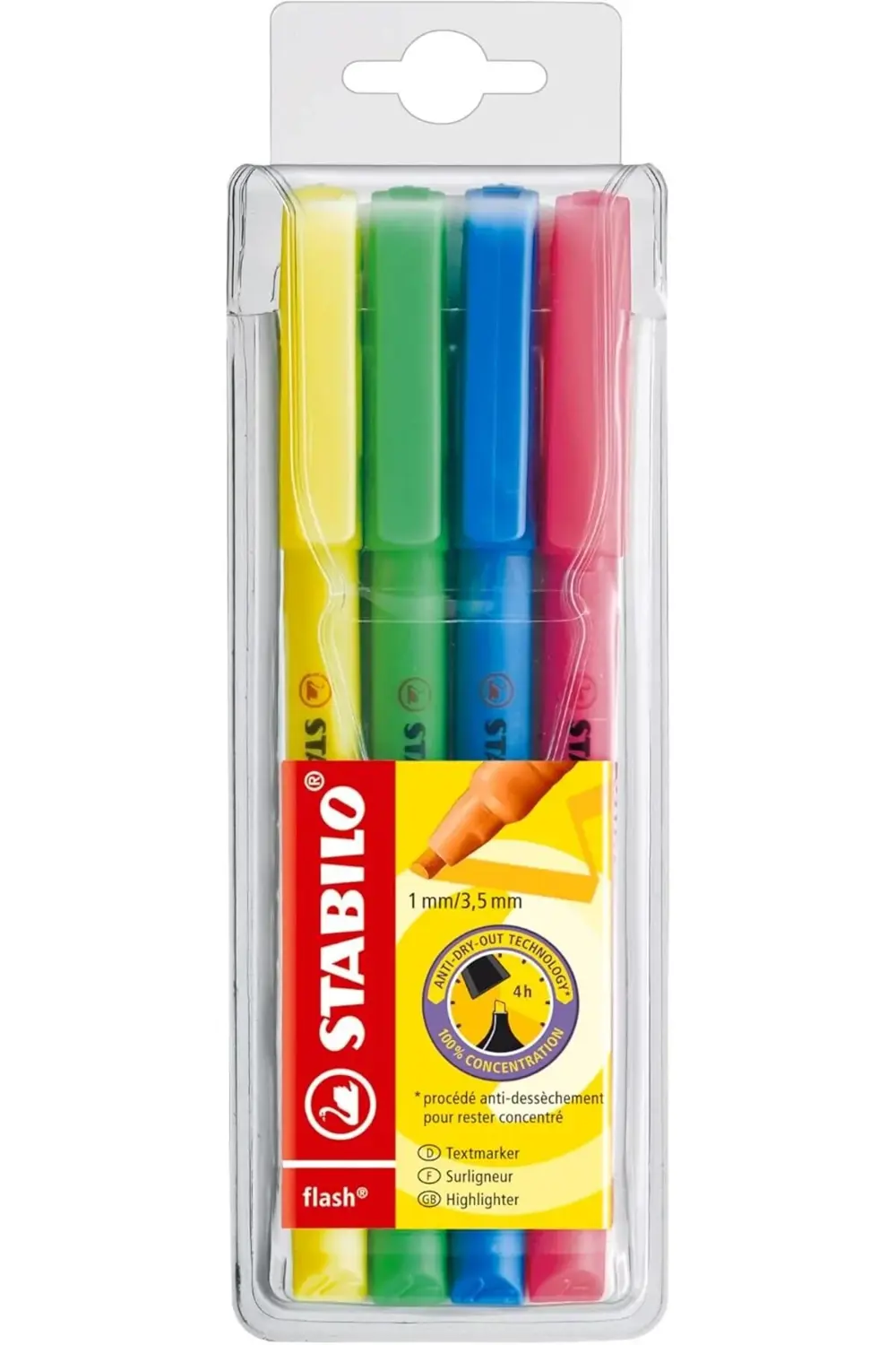 ebshtore flash - Fosforlu Kalem - 4'lü Paket - Çeşitli Renkler se