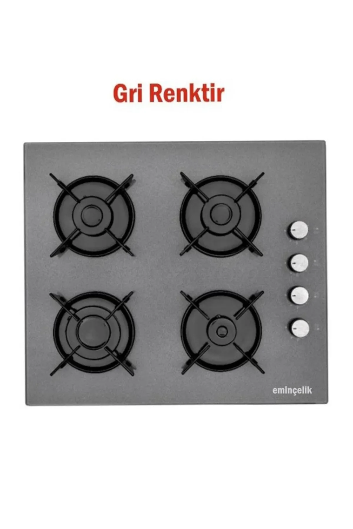 Ec-ah 1240 Gg60 Ankastre Gömmeli Gri Cam Ocak Sancak Alimer