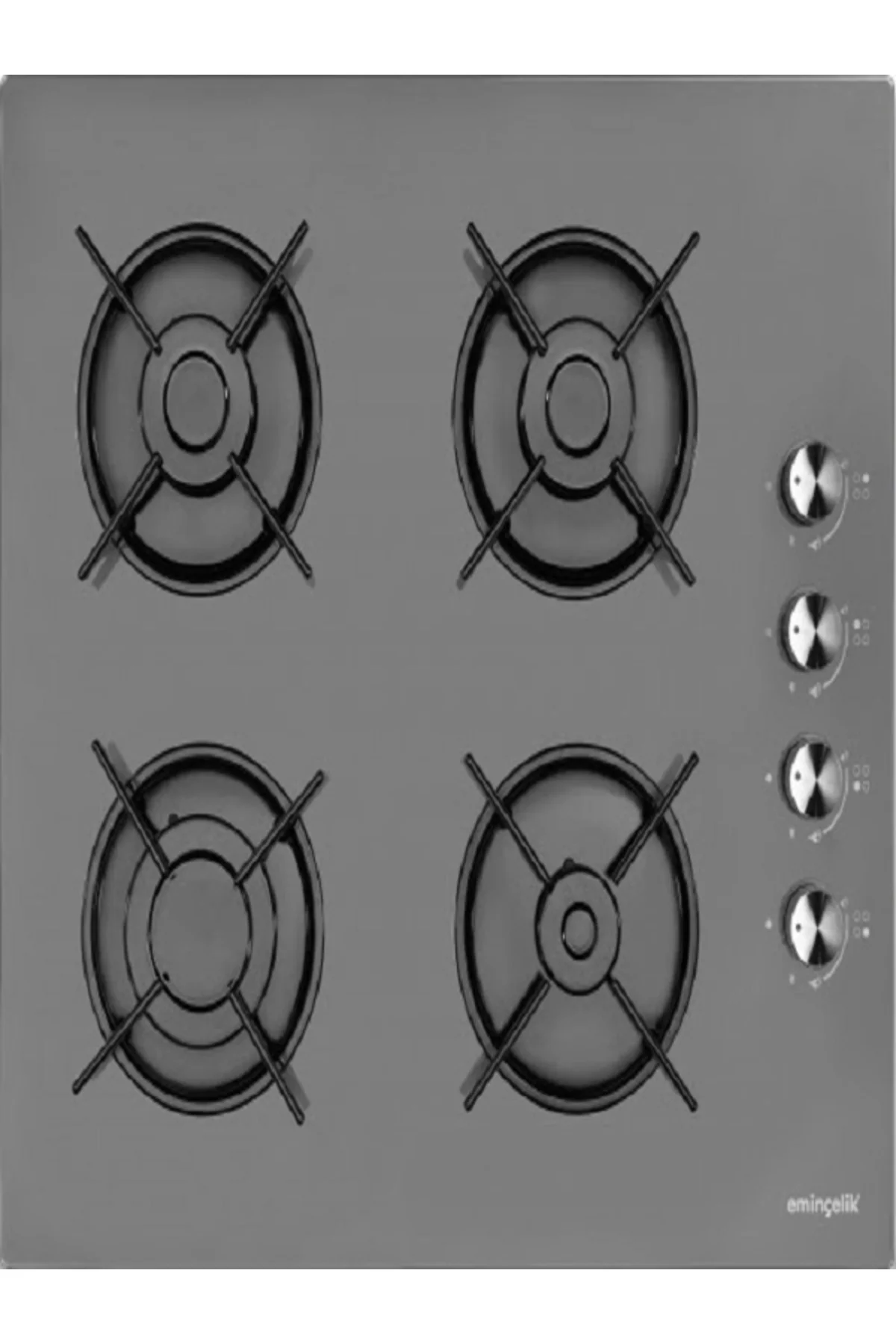 Ec-ah 1240 Gg60 Ankastre Gömmeli Gri Cam Ocak Sancak Alimer