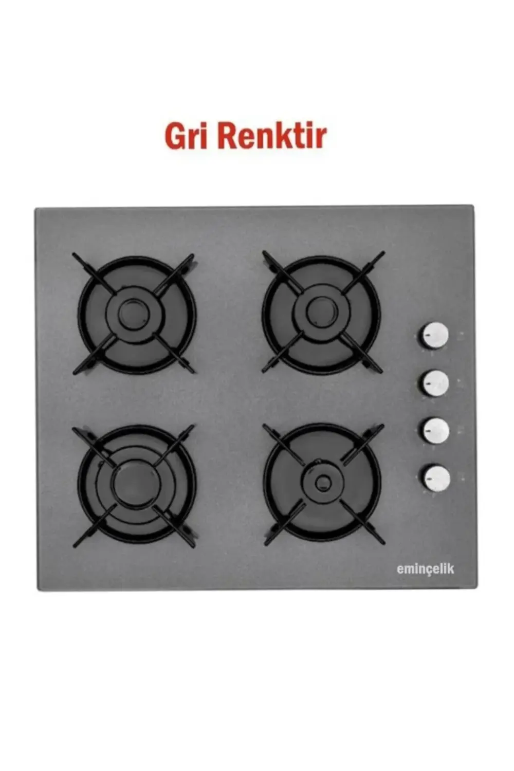 Ec-ah 1240 Gg60 Ankastre Gömmeli Gri Cam Ocak Sancak Alimer