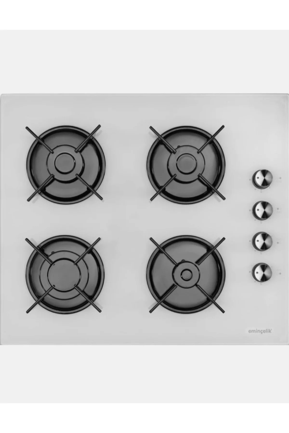 Ec-ah 1240 Wg60 Ankastre Gömmeli Beyaz Cam Ocak 4 Gözlü Gazlı