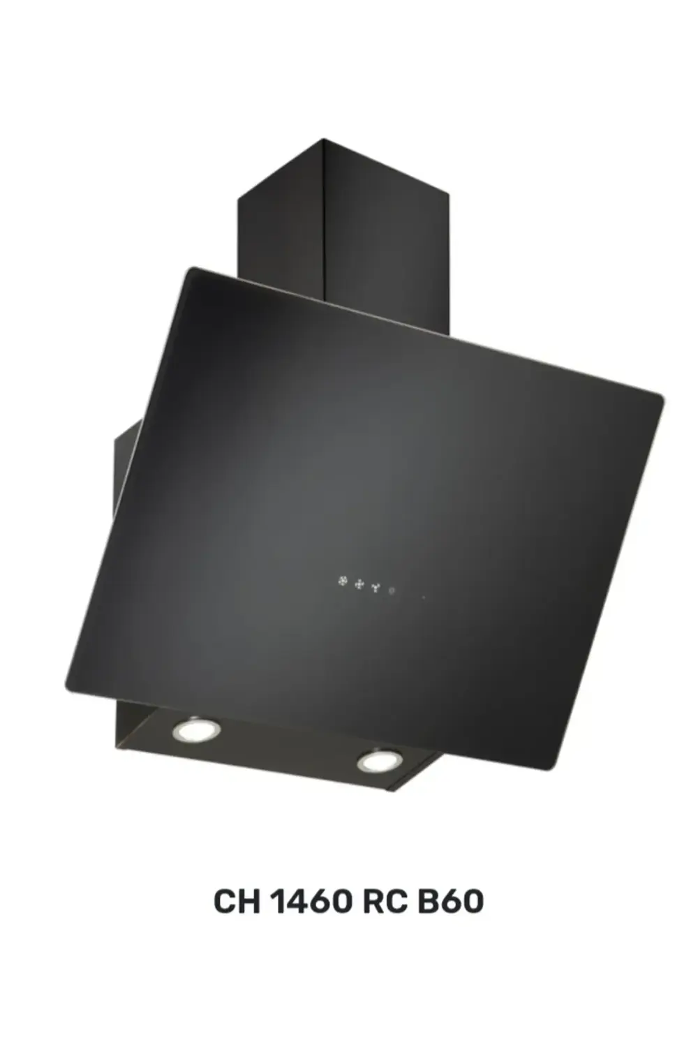 EC-CH 1460 RC B60 Siyah Tek Cam Dokunmatik Kumandalı Davlumbaz SA