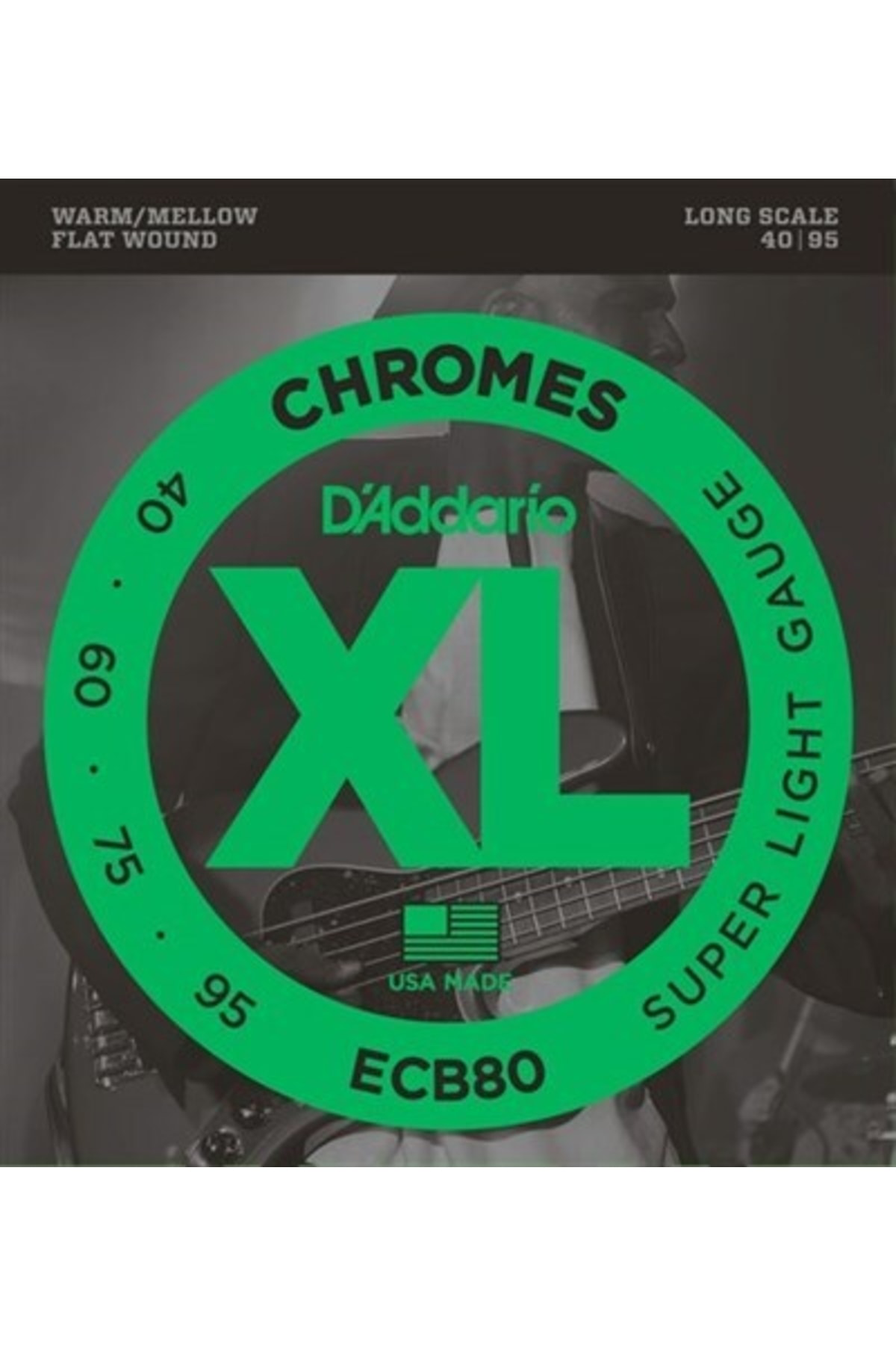 Ecb80 Chromes Bass Light40-95 Long Scale Takım Tel Bas Gitar Teli