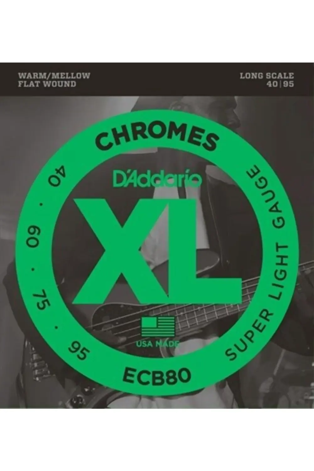 Daddario Ecb80 Chromes Bass Light40-95 Long Scale Takım Tel Bas Gitar Teli