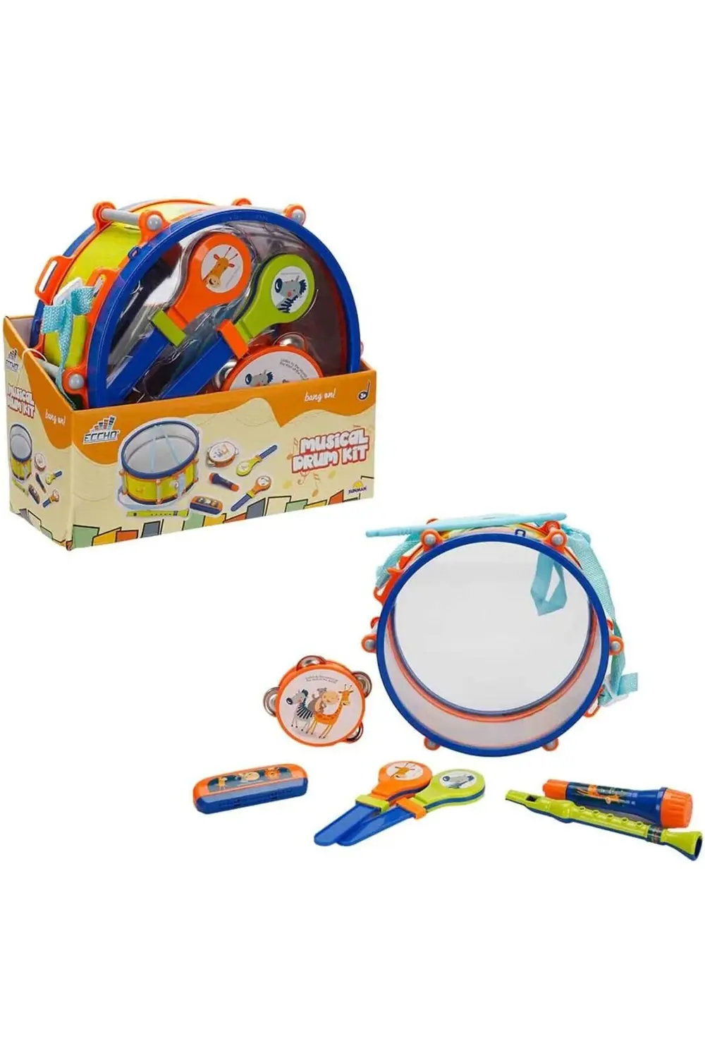 Eccho Müzik Set Davul/2marakas/Tef/Flüt/Mikrofon 1178227