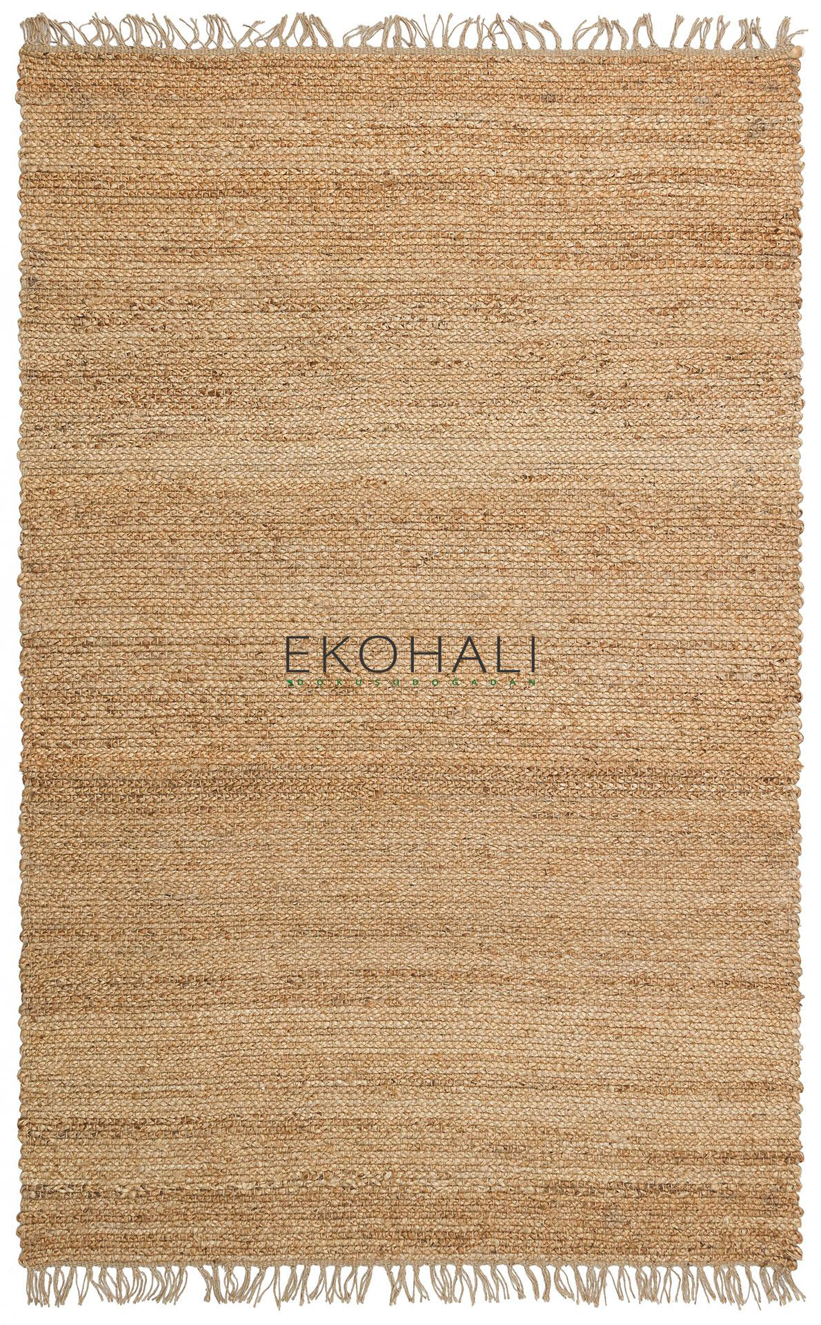 Echo Koleksiyonu Jüt ile üretilen el dokuma sisal kilim Natural E