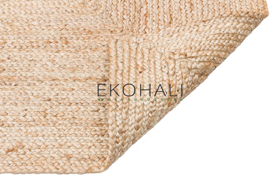 Echo Koleksiyonu Jüt ile üretilen el dokuma sisal kilim Natural E