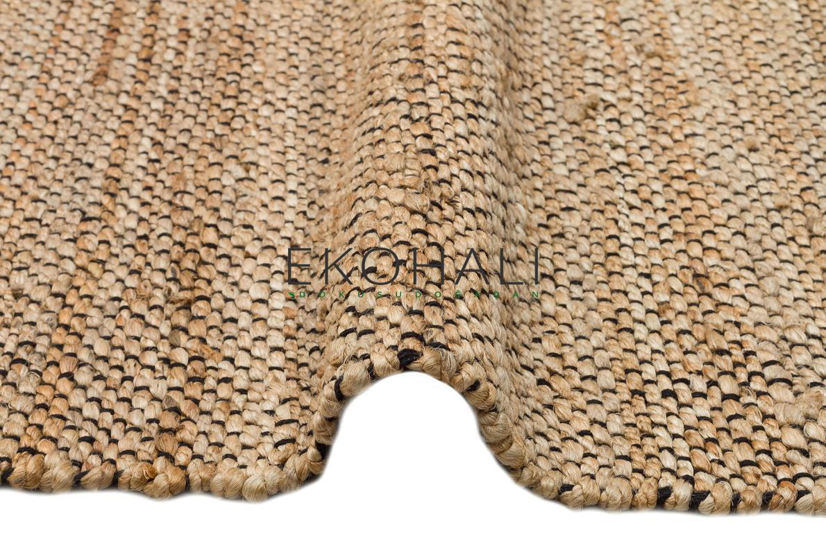 Echo Koleksiyonu Jüt ile üretilen el dokuma sisal kilim Natural E
