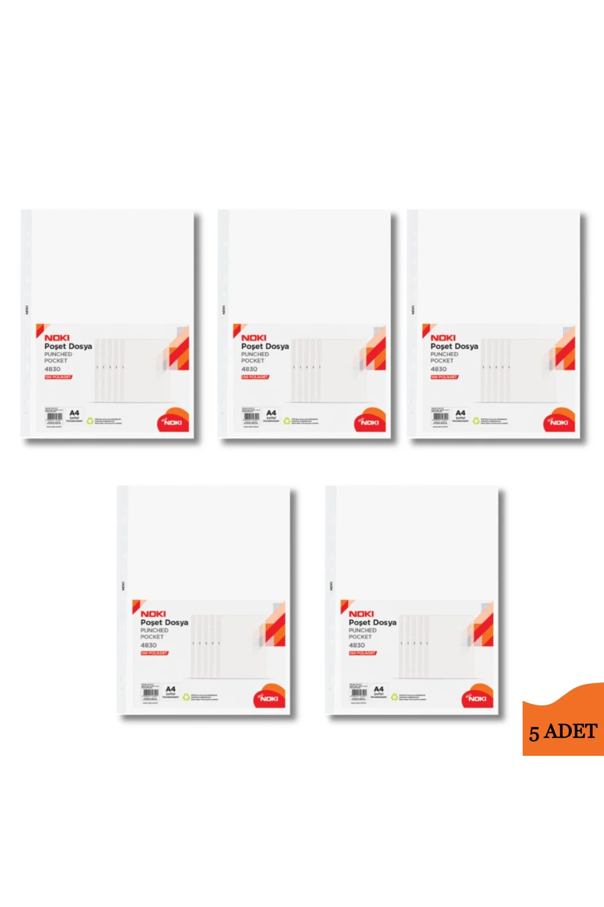 Eco A4 Poşet Dosya 500 Adet ( 100 Lü 5 Paket)
