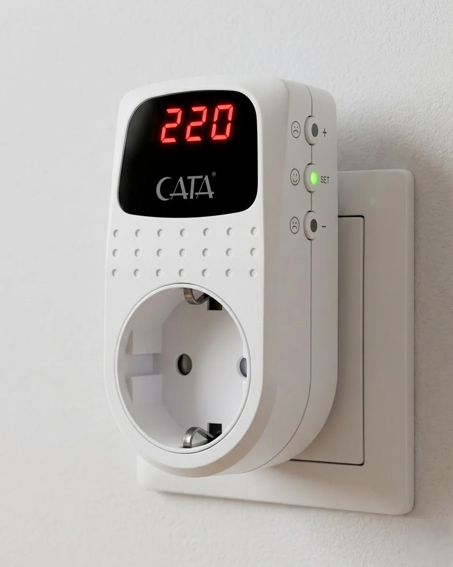 Eco Lounge CATA CT 9187 Dijital Göstergeli Akım Korumalı Priz 150