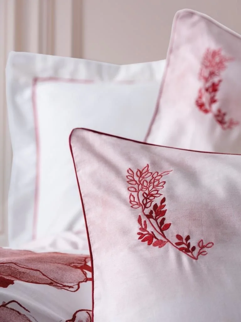 Eco Lounge Çift Kişilik Elit Saten Nevresim Takımı Gules Kırmızı
