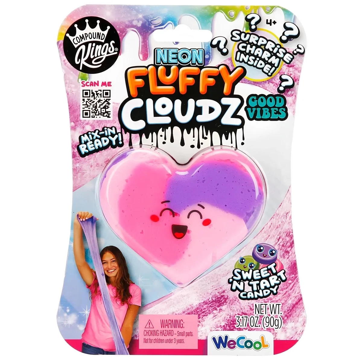 Eco Lounge Neon Fluffy Cloudz Kalp Slime 11312