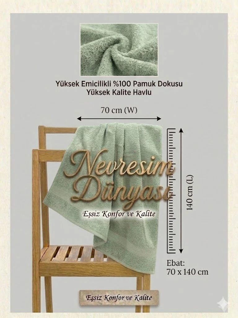 Eco Lounge Prime Havlu 70x140 Su Yeşili Fiyatı, Yorumları ve Özellikleri