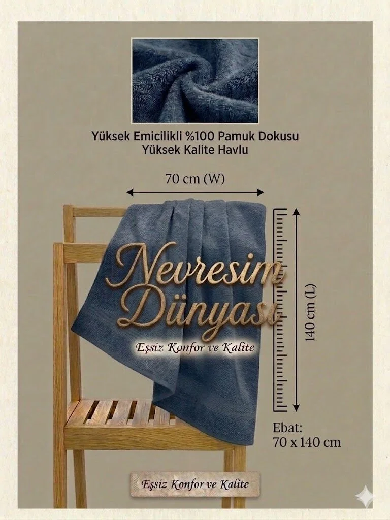 Eco Lounge Prime Havlu 70x140 Lacivert Fiyatı, Yorumları ve Özellikleri