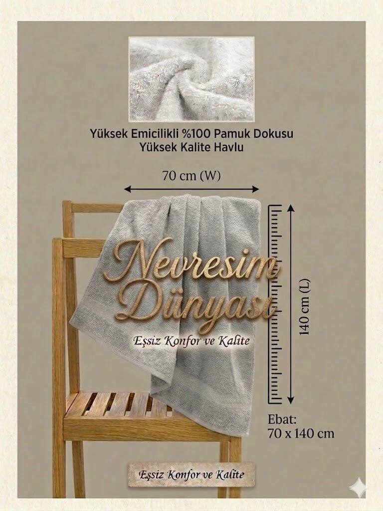 Eco Lounge Prime Havlu 70x140 Gri Fiyatı, Yorumları ve Özellikleri