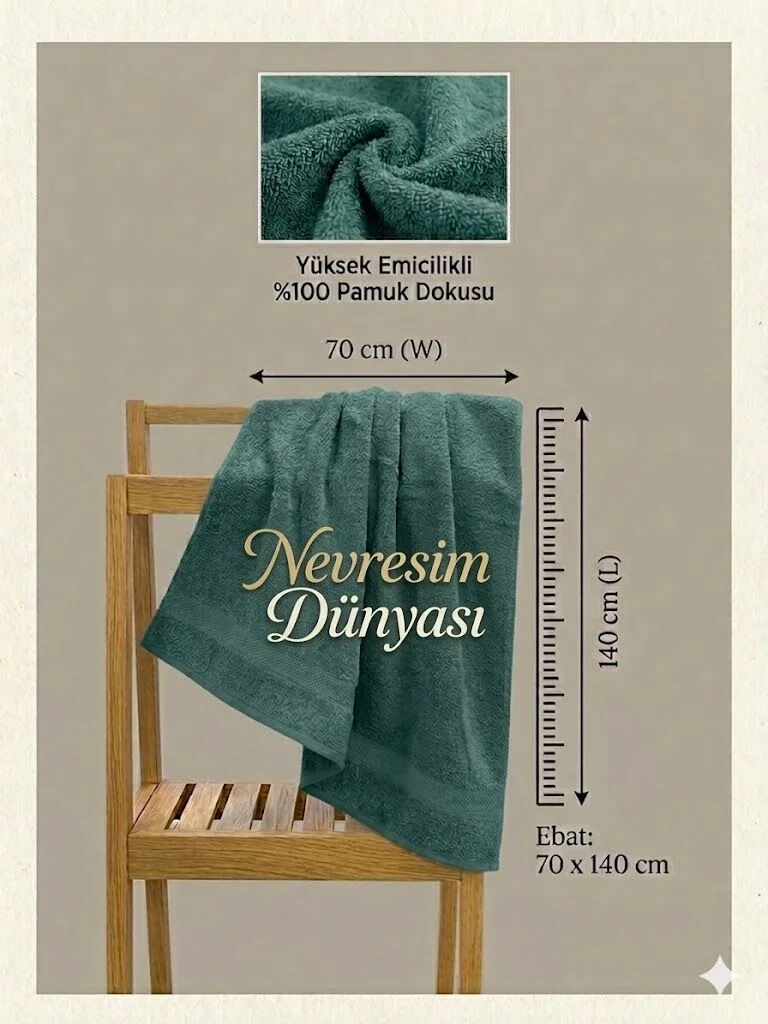 Eco Lounge Prime Havlu 70x140 Yeşil Fiyatı, Yorumları ve Özellikleri