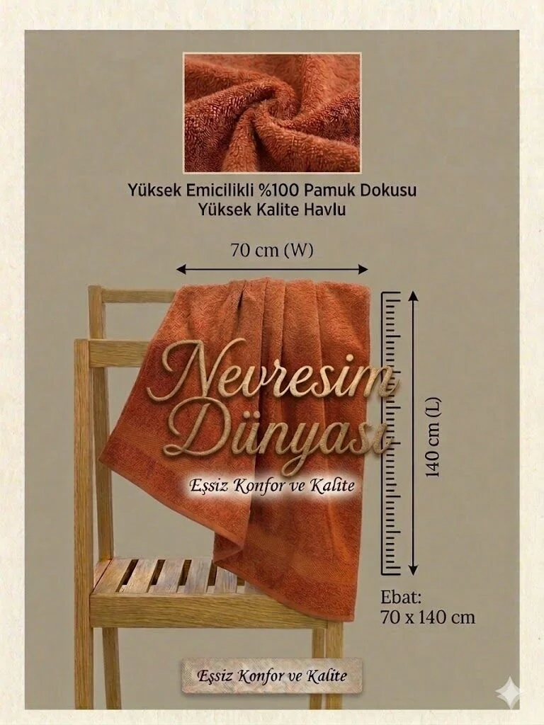 Eco Lounge Prime Havlu 70x140 Kiremit Fiyatı, Yorumları ve Özellikleri