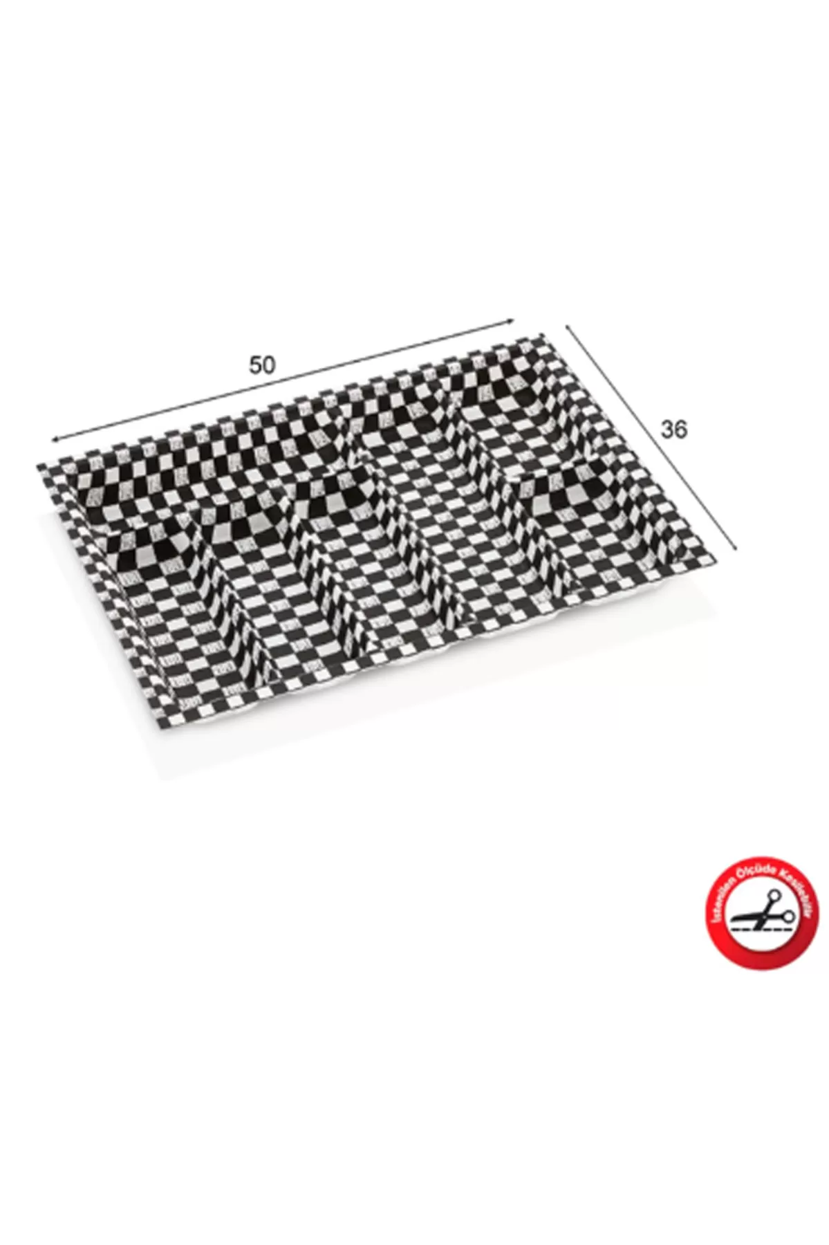 Just Cheap Store Eco Modül Kaşiklik 7 Gözlü Damali 50X36 Acero-20134
