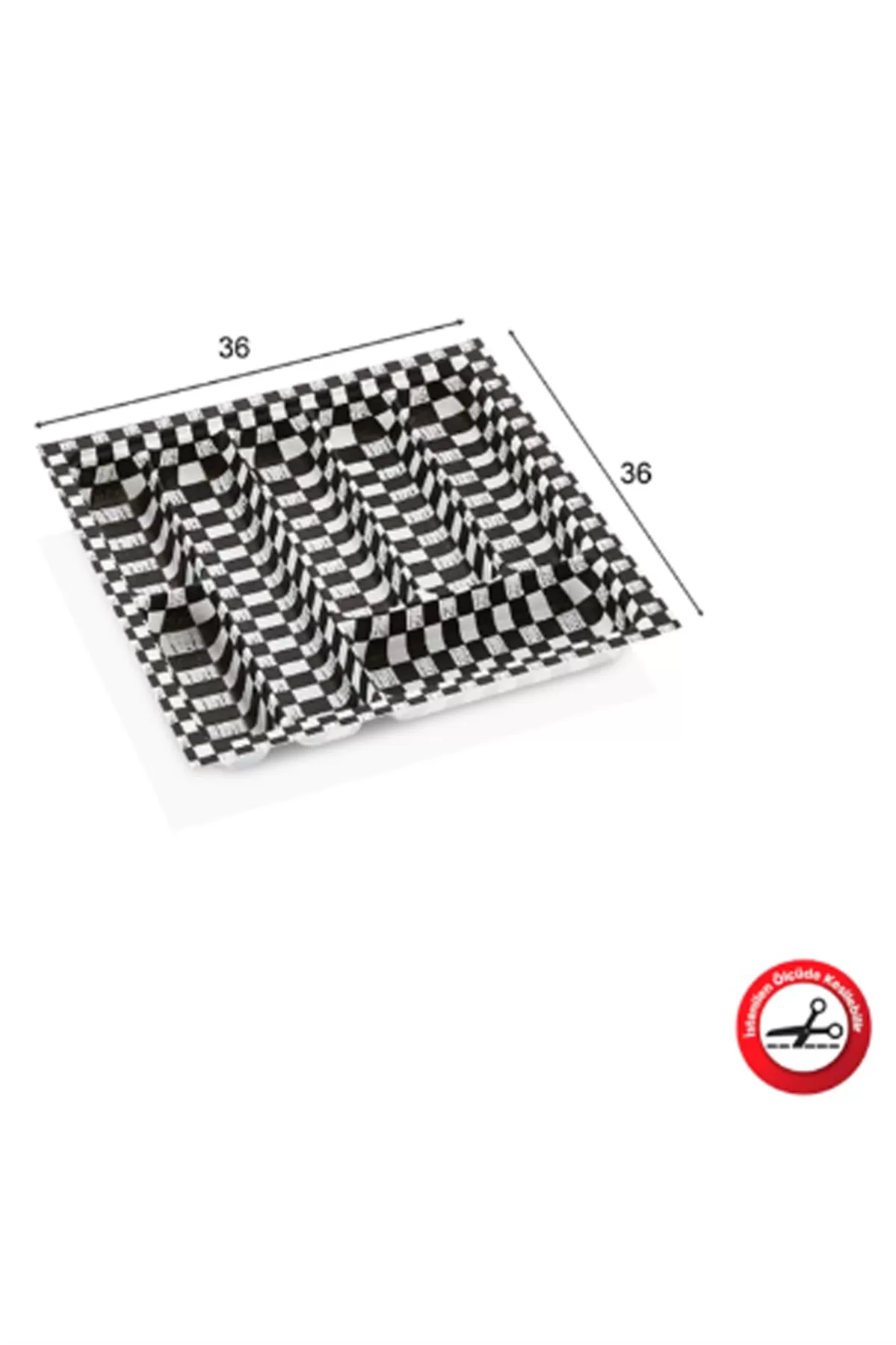 Just Cheap Store Eco Modül Kaşiklik 7 Gözlü Damali 36X36 Acero-20133