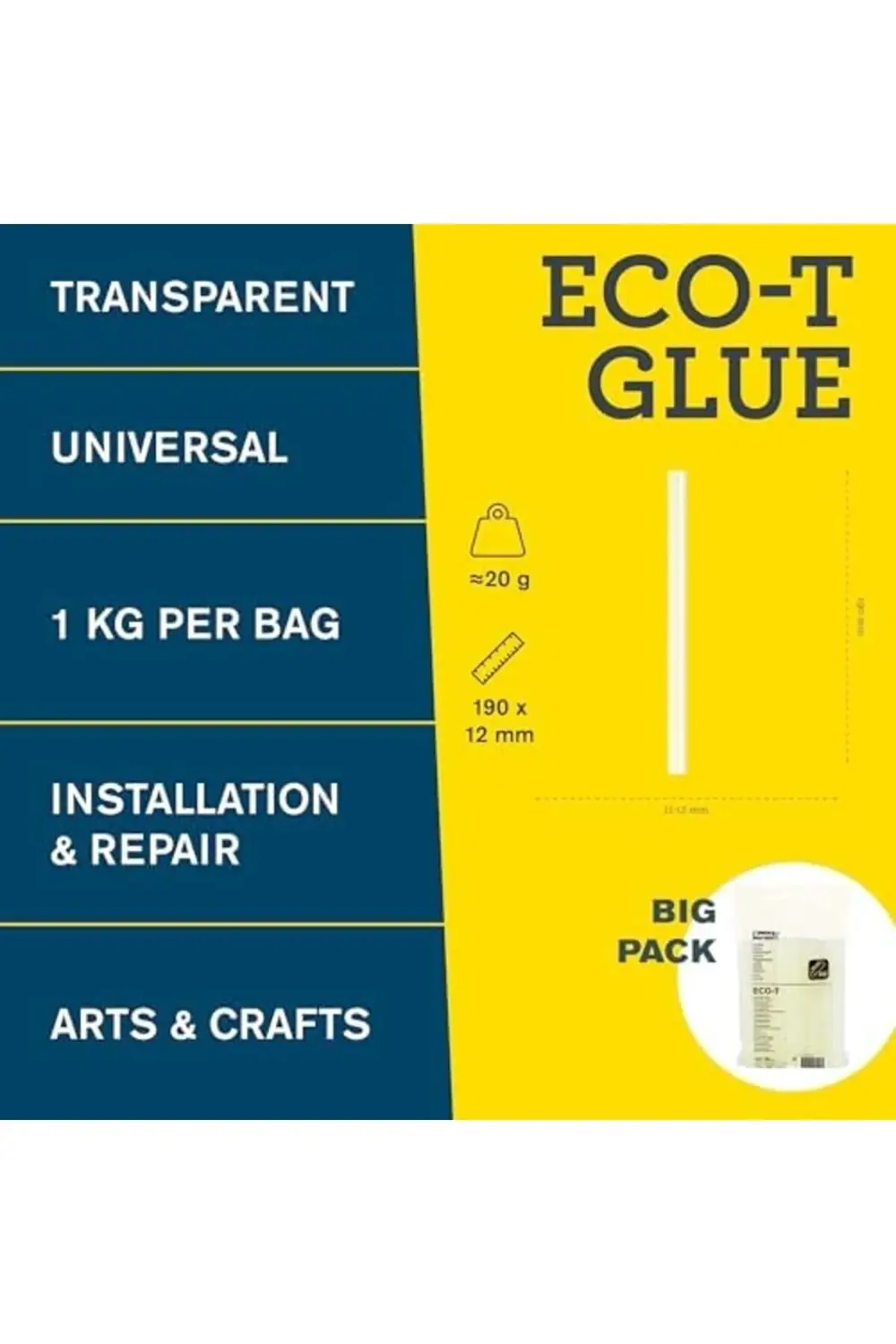 Eco-T Silikon Çubuk, Saydam 1185222 Eco-T Silikon Çubuk, Saydam 1185222