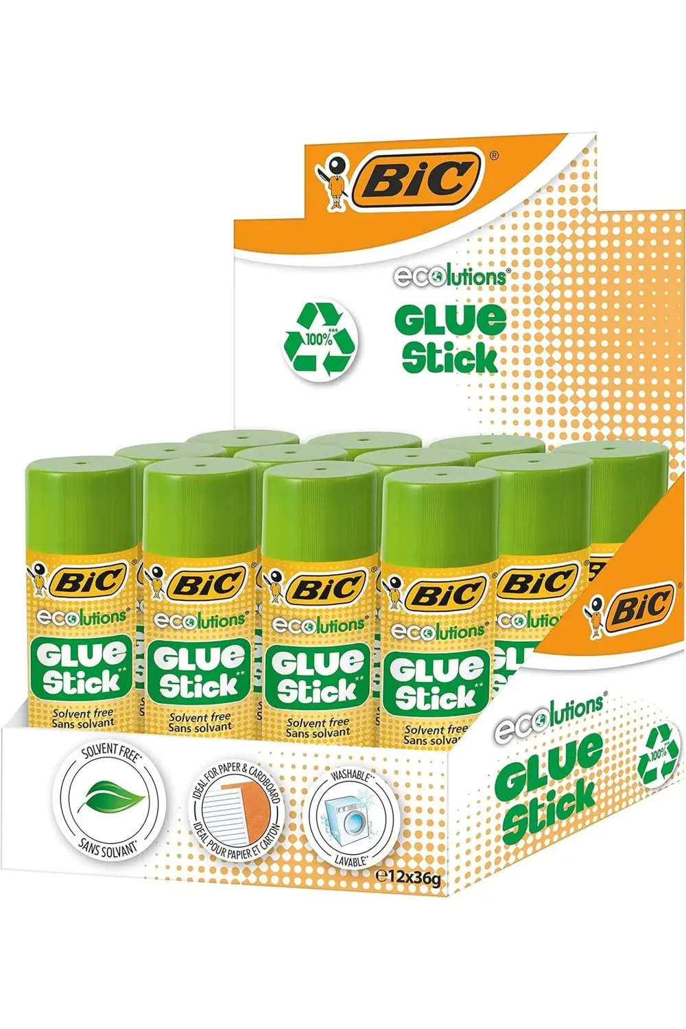 Ecolutions Stick Yapıştırıcı, 36 Gr. 12 Adet, Solvent İçermez, Yı