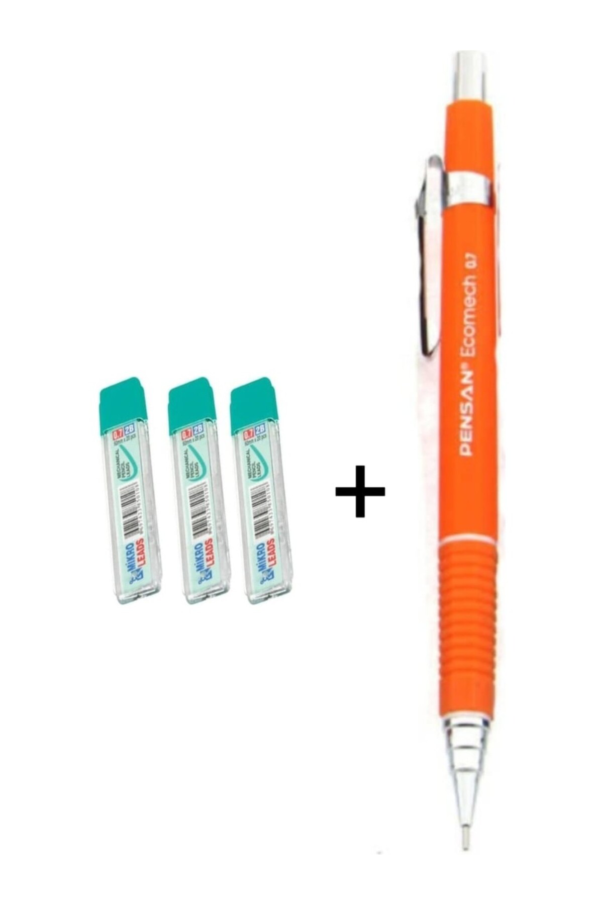 Pensan Ecomech 0.7 Versatil Basmalı Kalem + 3 Adet Mikro 0.7 Kalem Ucu