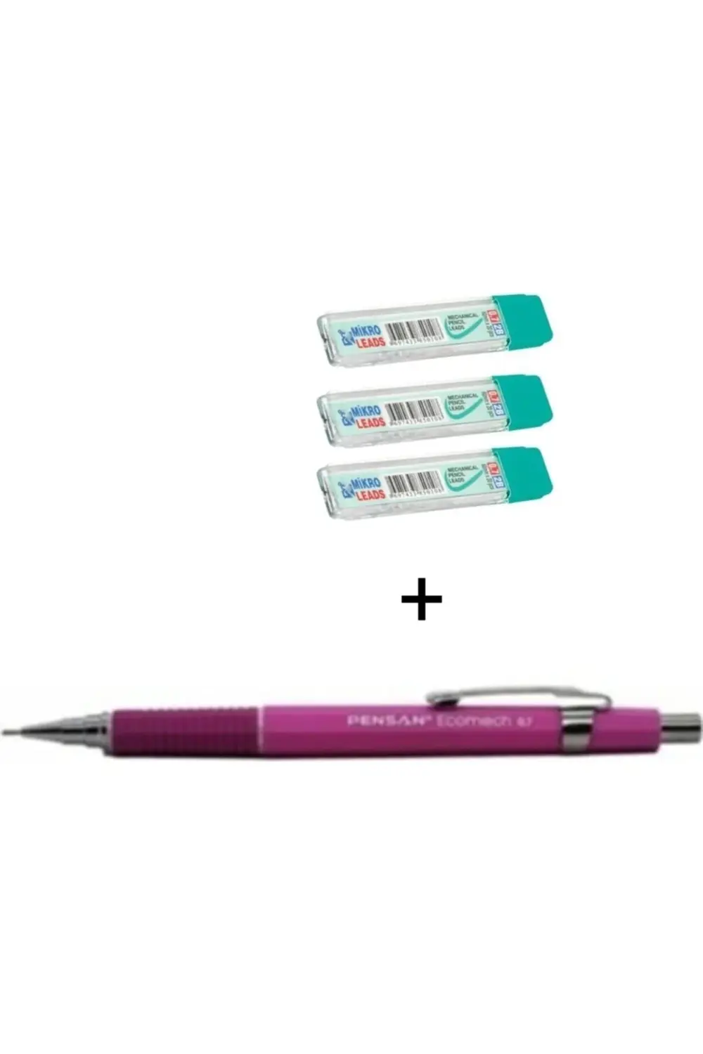 Ecomech 0.7 Versatil Basmalı Kalem + 3 Adet Mikro 0.7 Kalem Ucu