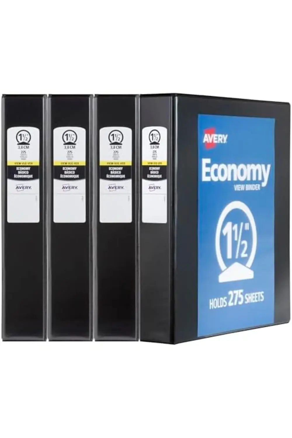 Economy View Binder, 3,8 cm yuvarlak halka, siyah, (5725) 1.5 Inc