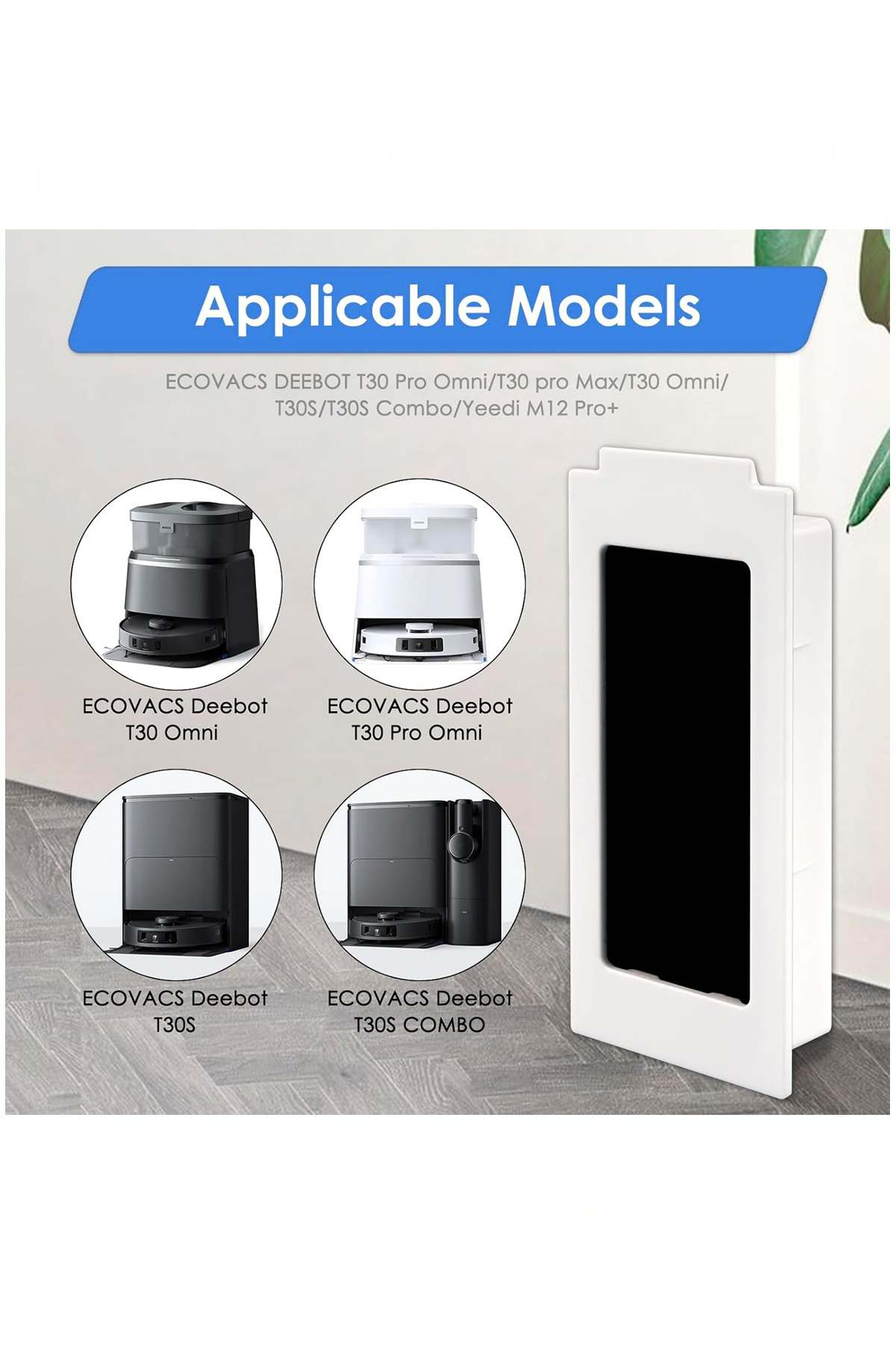 Ecovacs Deebot T30 Pro Omni Robot Süpürge Uyumlu Filtre 2 Adet Ecovacs Deebot T30 Pro Omni Robot Süpürge Uyumlu Filtre 2 Adet
