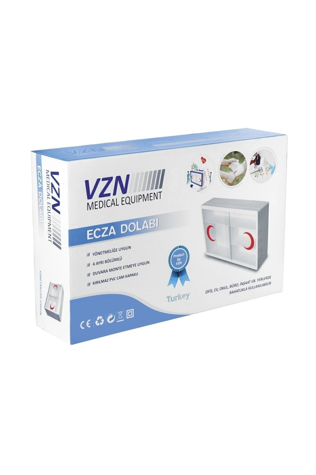 Ecza Dolabı Lüx Plastik- Kırmızı
