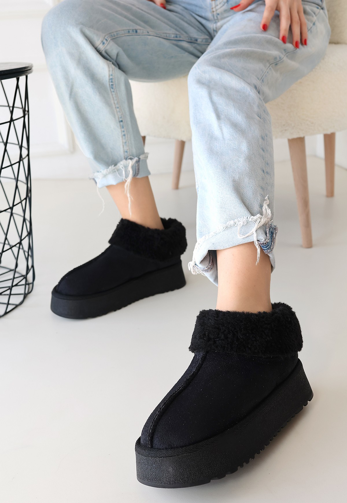 Edali Siyah Süet Bot Edali Siyah Süet Bot