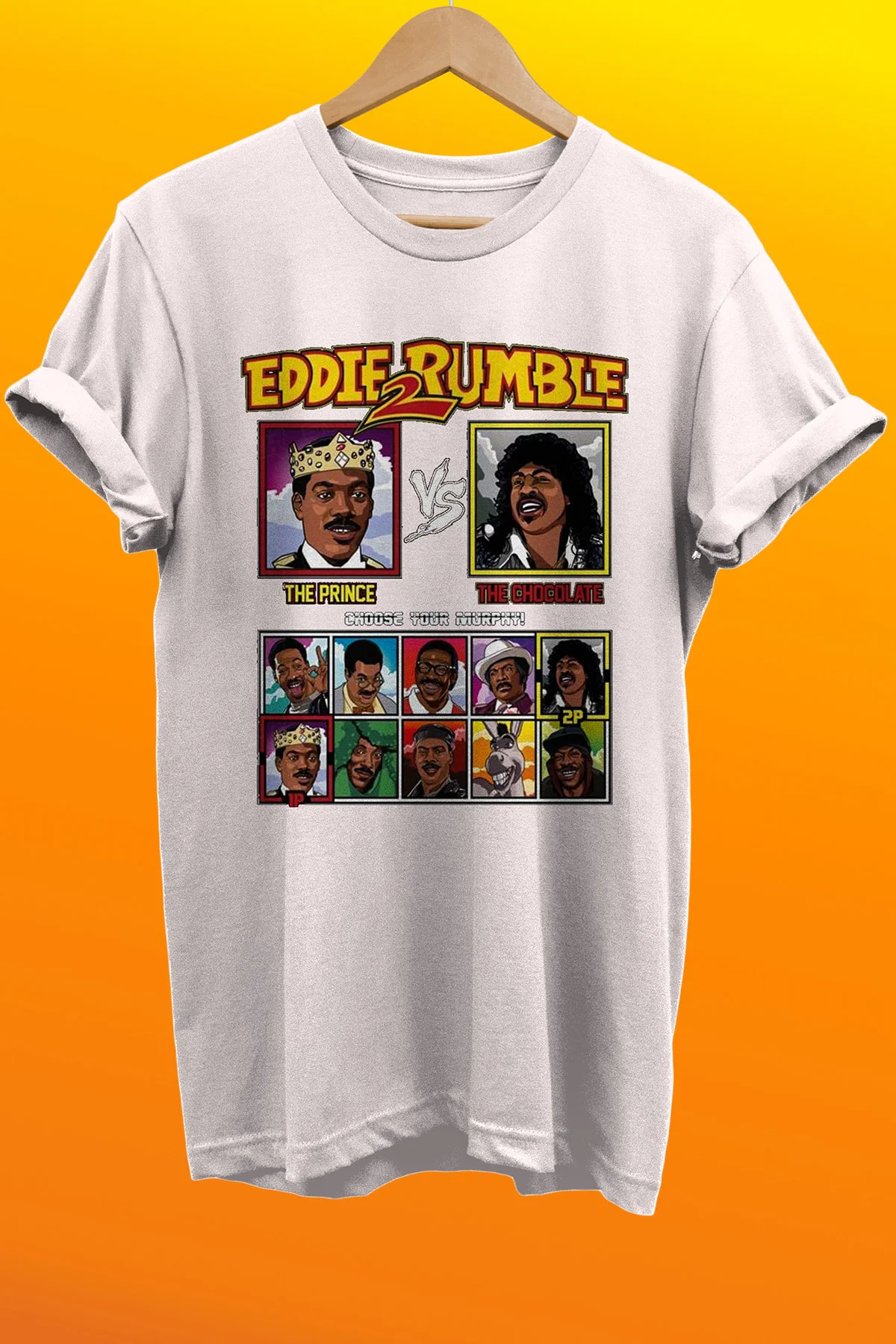 Eddie Murphy Baskılı %100 Pamuk Basic T-shirt Normal Beden Tişört