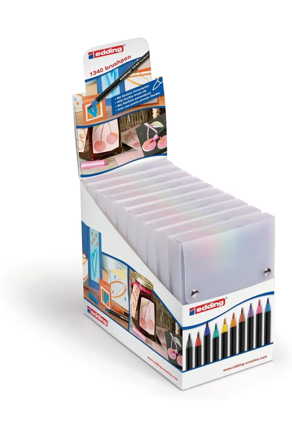 Edding 4 – 51150 Brush Pen Kartondisplay e-1340, 10 parça, 130 x