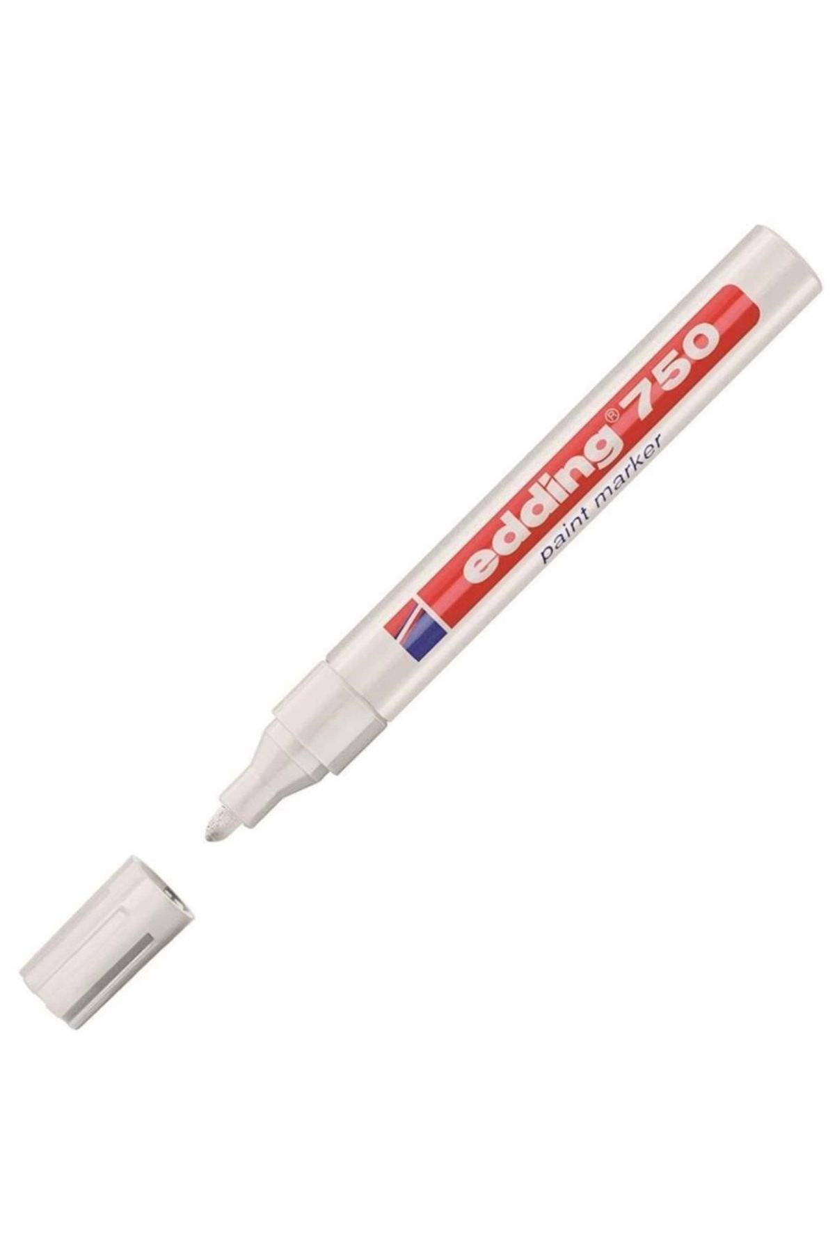 Edding  750 Markör Boya Kalemi 2-4 Mm Beyaz Yuvarlak Uçlu (10 Lu P