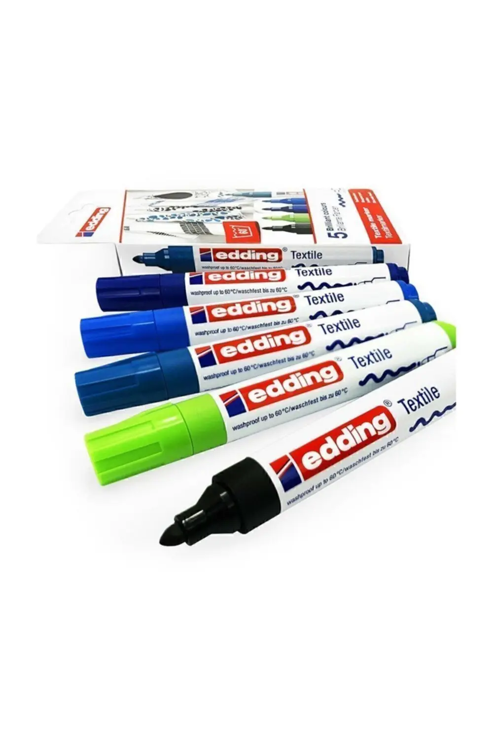 EDDİNG KUMAŞ BOYAMA KALEMİ 5 Lİ KUTU
