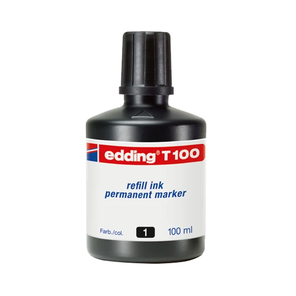 Edding Markör Mürekkebi Permanent Damlalıklı 100 ML Siyah T100 Edding Markör Mürekkebi Permanent Damlalıklı 100 ML Siyah T100